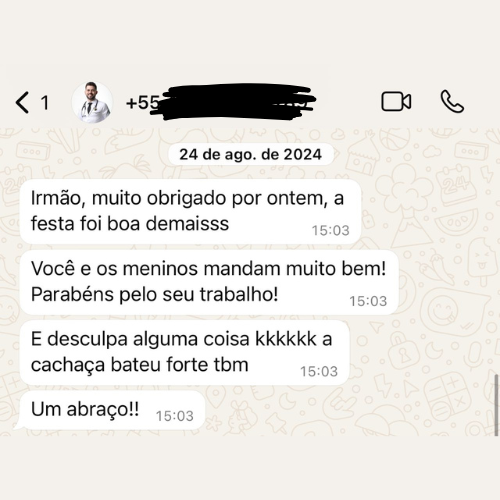 Depoimento WhatsApp