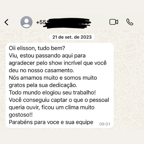 Depoimento WhatsApp