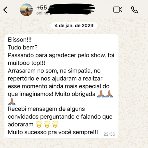 Depoimento WhatsApp
