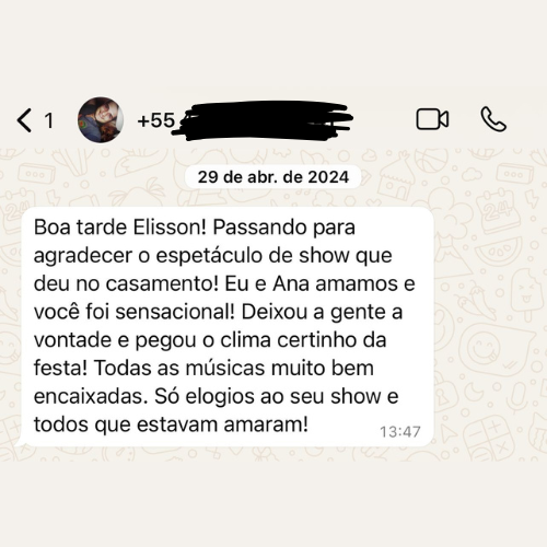 Depoimento WhatsApp