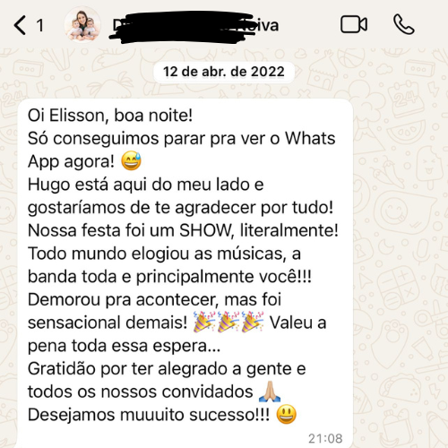 Depoimento WhatsApp